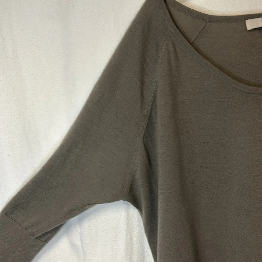 LOFT Women’s Sweater Size XL Lightweight Taupe 3/4 Sleeve Boatneck